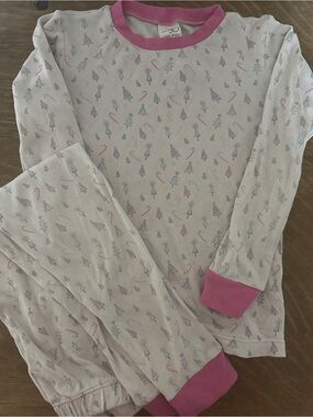 Lullaby Set Light Pink Holiday Tree Two-Piece Pajama Set